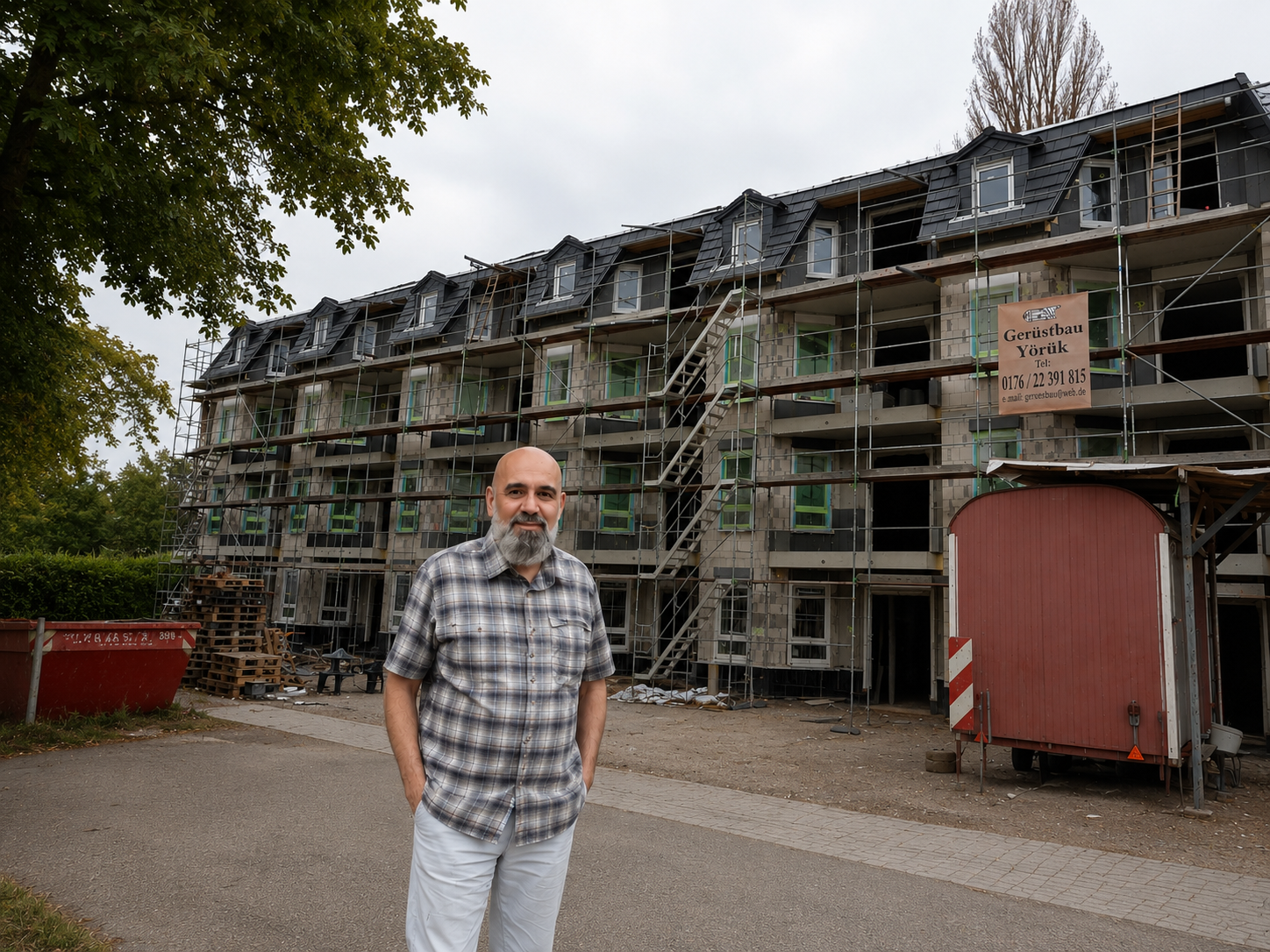 Dipl.-Ing. Djamel Hadj Zobir auf einer Baustelle
